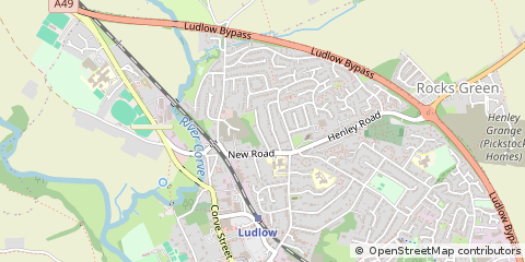 Map of Ludlow, Shropshire