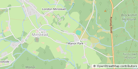 Map of Minstead, Hampshire
