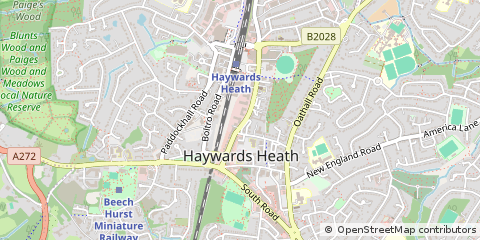 Map of Haywards Heath