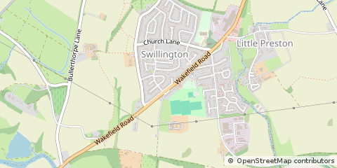 Map of Leeds, West Yorkshire