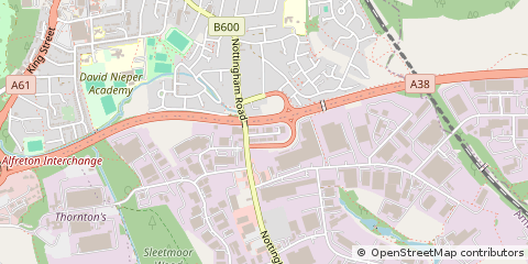Map of Alfreton, Derbyshire