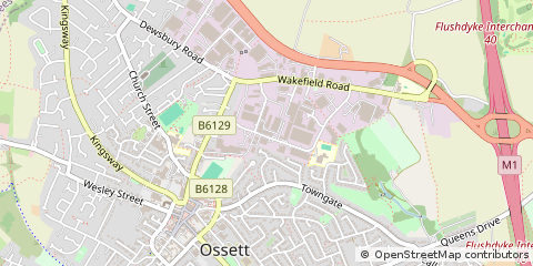 Map of Ossett, West Yorkshire