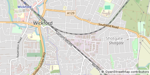 Map of Wickford, Essex