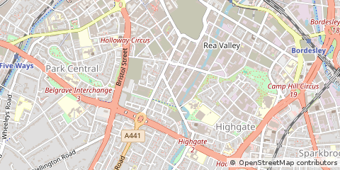Map of Birmingham, West Midlands