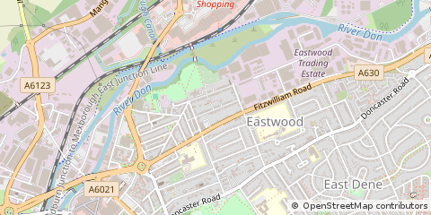 Map of Rotherham