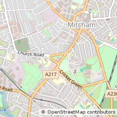 Map of Mitcham, Surrey