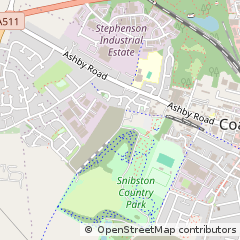 Map of Coalville, Leicestershire