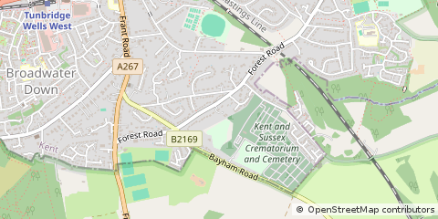 Map of Tunbridge Wells, Kent