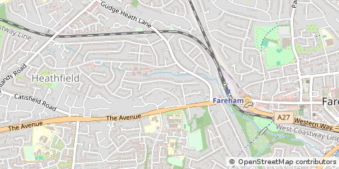 Map of Fareham, Hampshire