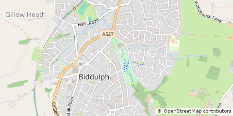 Map of Biddulph, Staffordshire