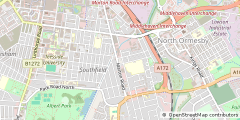 Map of Middlesbrough, Cleveland