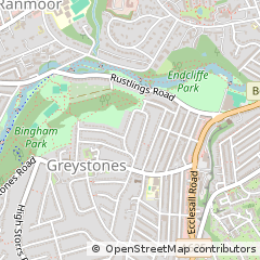 Map of Sheffield, South Yorkshire