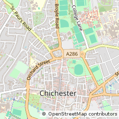 Map of Chichester, West Sussex