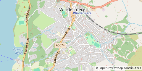 Map of Windermere, Cumbria