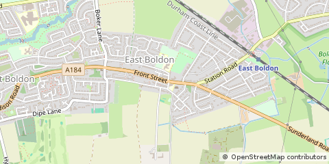 Map of East Boldon