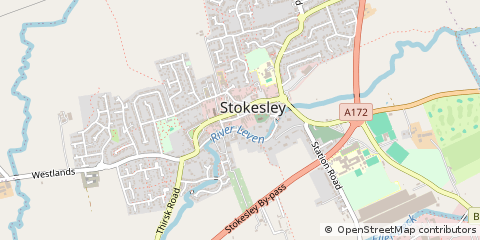 Map of Stokesley, North Yorkshire