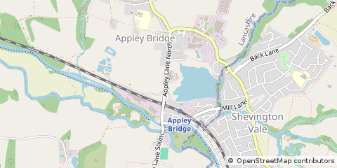 Map of Wigan, Lancashire