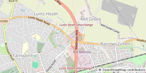 Map of Widnes, Cheshire