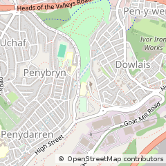 Map of Merthyr Tydfil
