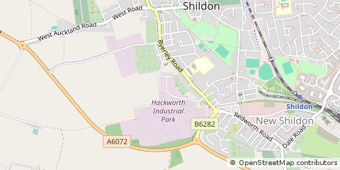 Map of Shildon, County Durham