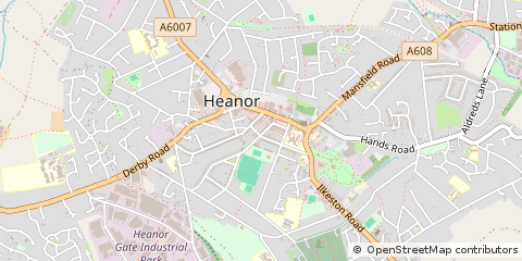 Map of Heanor, Derbyshire