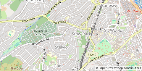 Map of Newport, Gwent