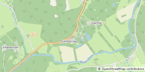 Map of Strathdon, Aberdeenshire