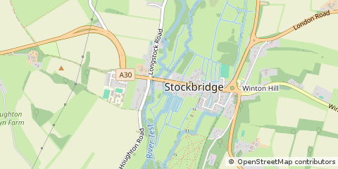 Map of Stockbridge, Hampshire