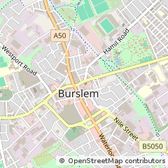 Map of Stoke-on-Trent, Staffordshire