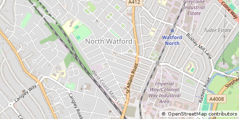 Map of Watford, Hertfordshire