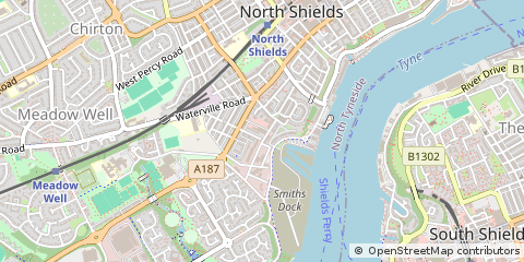 Map of North Shields, Tyne and Wear