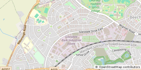 Map of Nottingham, Nottinghamshire