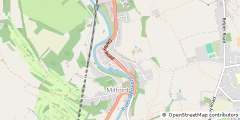 Map of Milford, Derbyshire