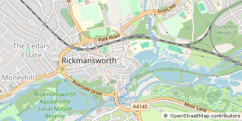 Map of Rickmansworth, Hertfordshire