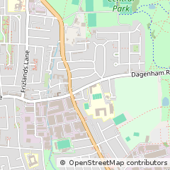 Map of Dagenham, Essex
