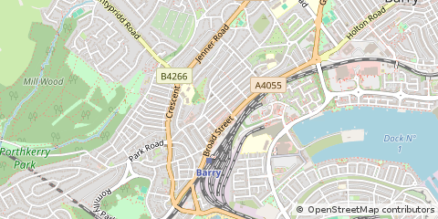 Map of Barry, Vale of Glamorgan
