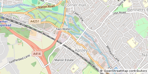 Map of Hemel Hempstead, Herts