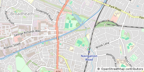 Map of Altrincham, Cheshire