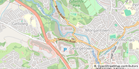 Map of Merthyr Tydfil