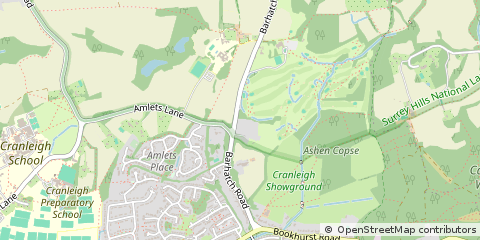 Map of Cranleigh, Surrey