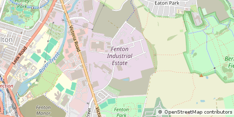 Map of Stoke on Trent, Staffs