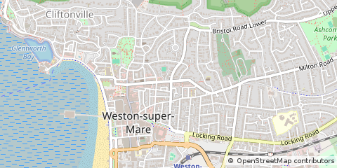 Map of Weston-Super-Mare, Somerset