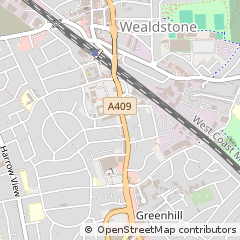 Map of Harrow, Middlesex