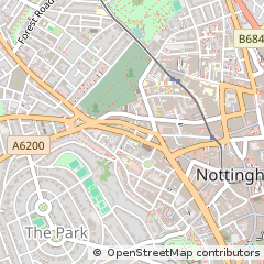 Map of Nottingham, Nottinghamshire