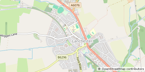 Map of Lanchester, Durham