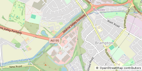 Map of Barnsley, South Yorkshire