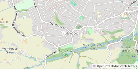 Map of Sheffield, South Yorkshire