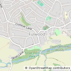 Map of Sheffield, South Yorkshire