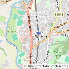 Map of Belper, Derbyshire