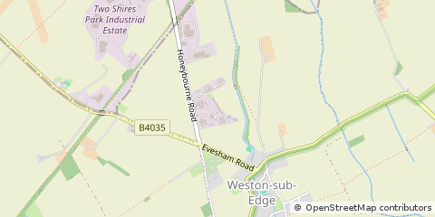 Map of Evesham, Worcestershire